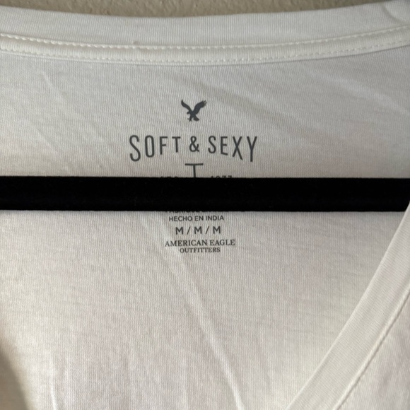 American Eagle Outfitters soft and sexy White Ruffled Blouse - Picture 2 of 3